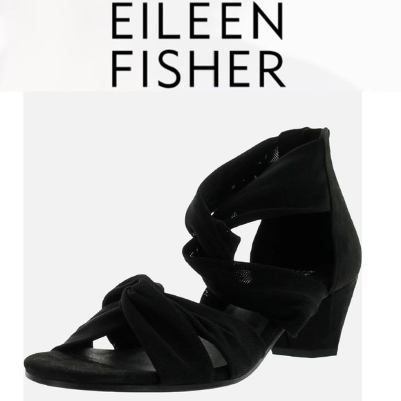 Eileen Fisher JOY Twist Mesh Knot Sandals - Picture 1 of 13